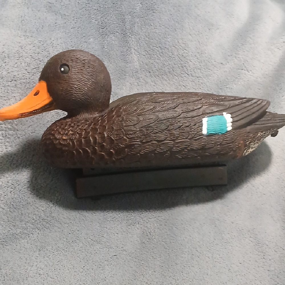 Charming Duck Decoy with Orange Beak